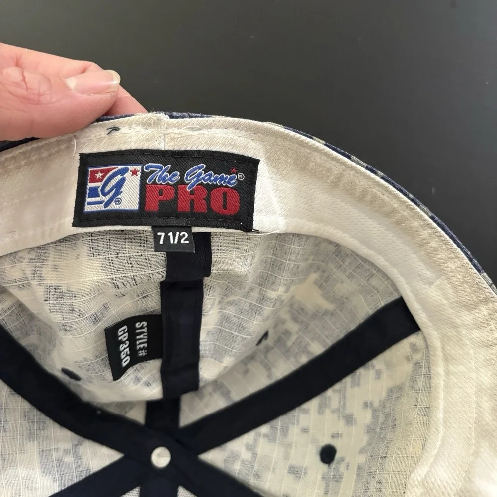The Game Brand Baseball Hat‎ Blue Digital Camo Size 7 & 1/2 